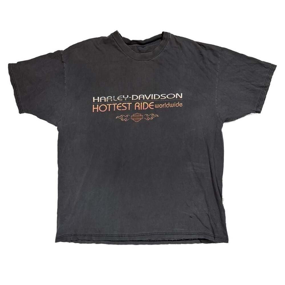 Vintage 2000 Harley-Davidson Blairmore Alberta Canada Graphic T-Shirt Y2K Biker